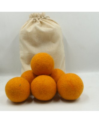 Yellowish eco-friendly dryer balls