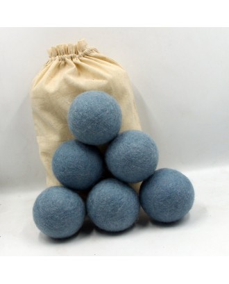 Light blue eco-friendly felt wool dryer balls