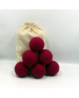 Red color tone eco-friendly felt wool dryer ball