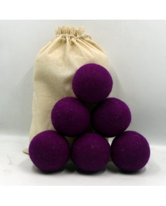 Purple color ecofriendly felt dryer balls